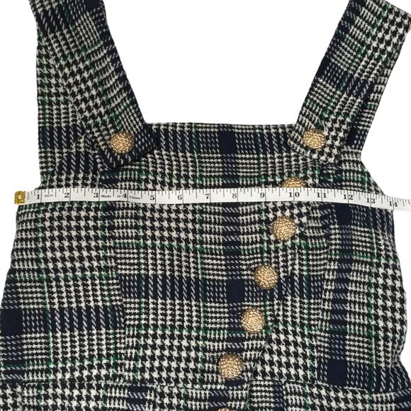 Madison Young Dress Glen Check Plaid Print Midi Jumper Women's M Dark Academia - Picture 4 of 11